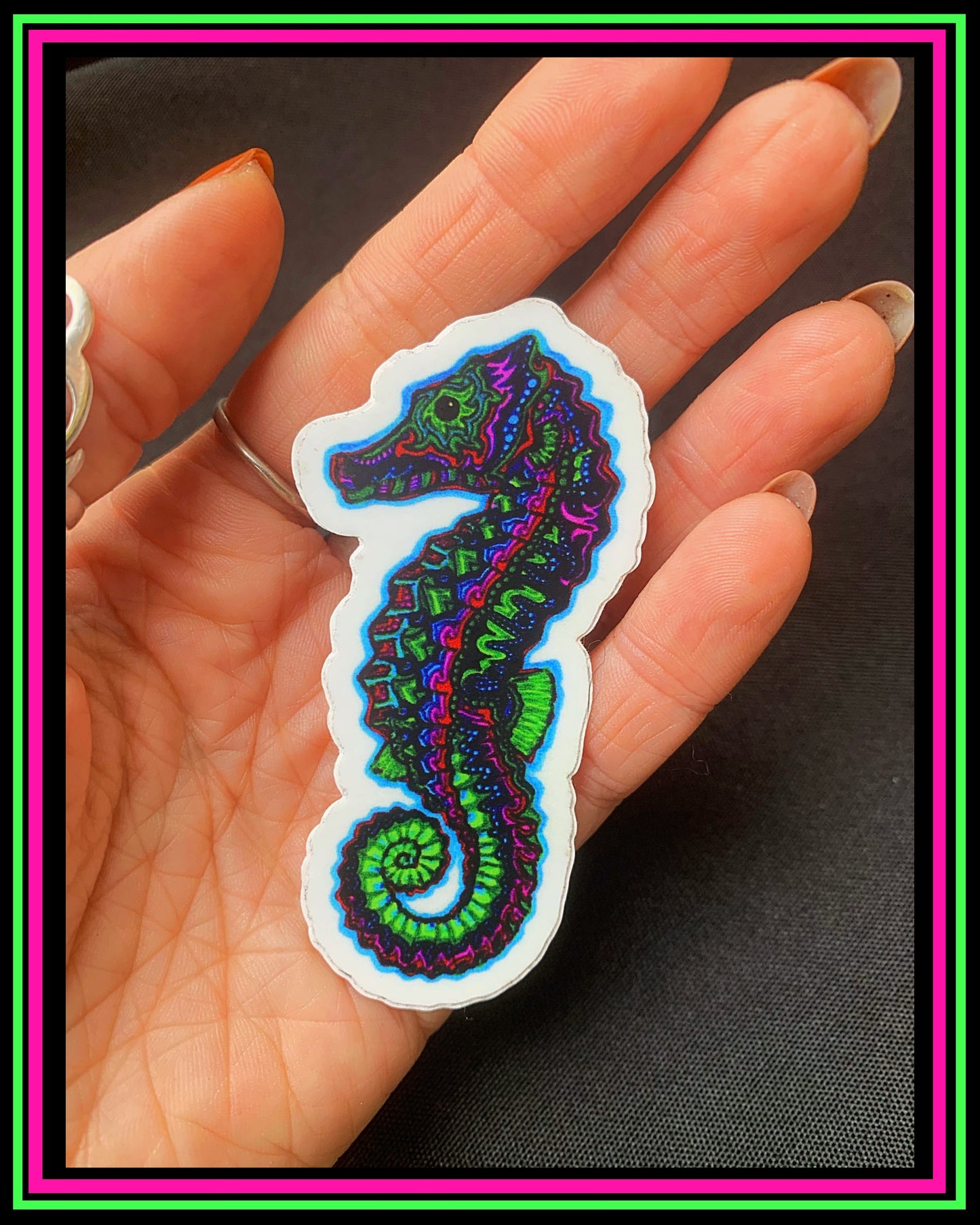 "Mr. Seahorse" vinyl sticker