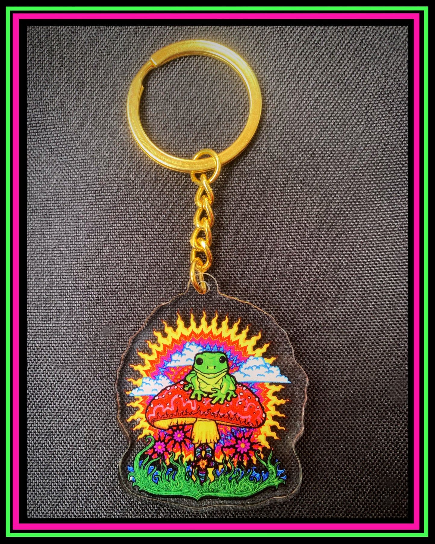 Doublesided Frog Keychain