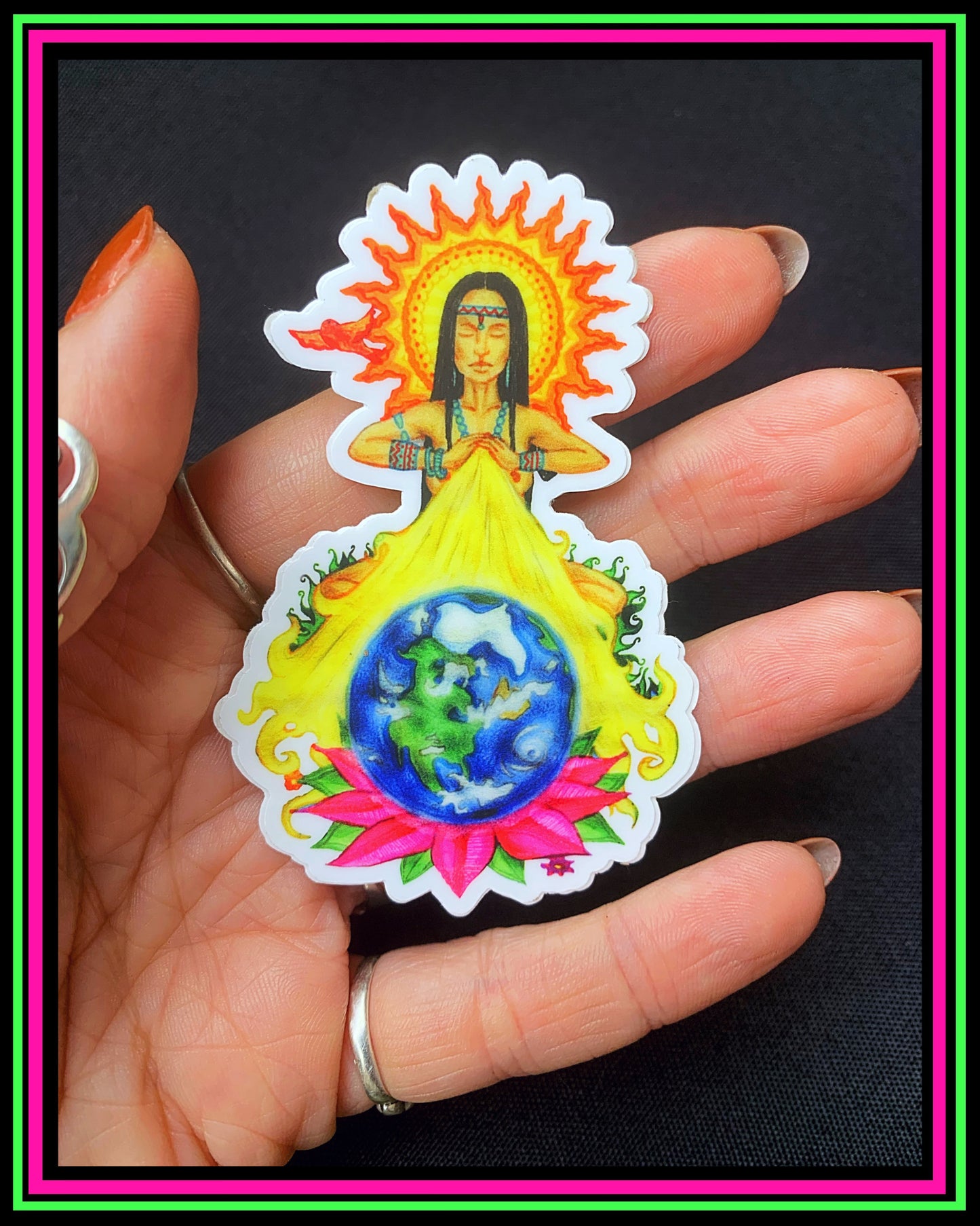 "Earth Healing" vinyl sticker