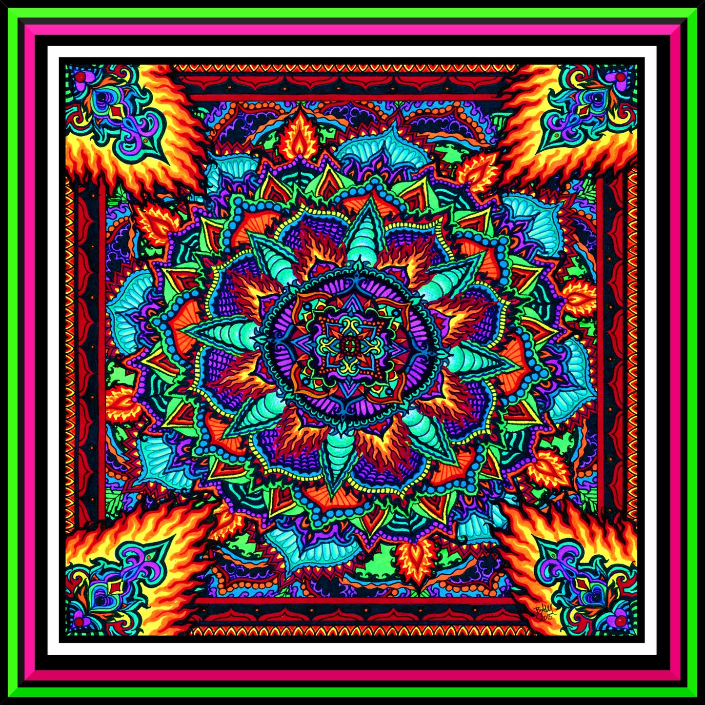 "Fire Flower" Print