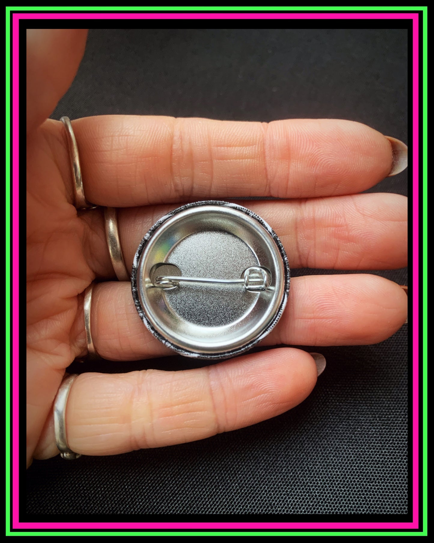 Sun and Moon Pin-On Button