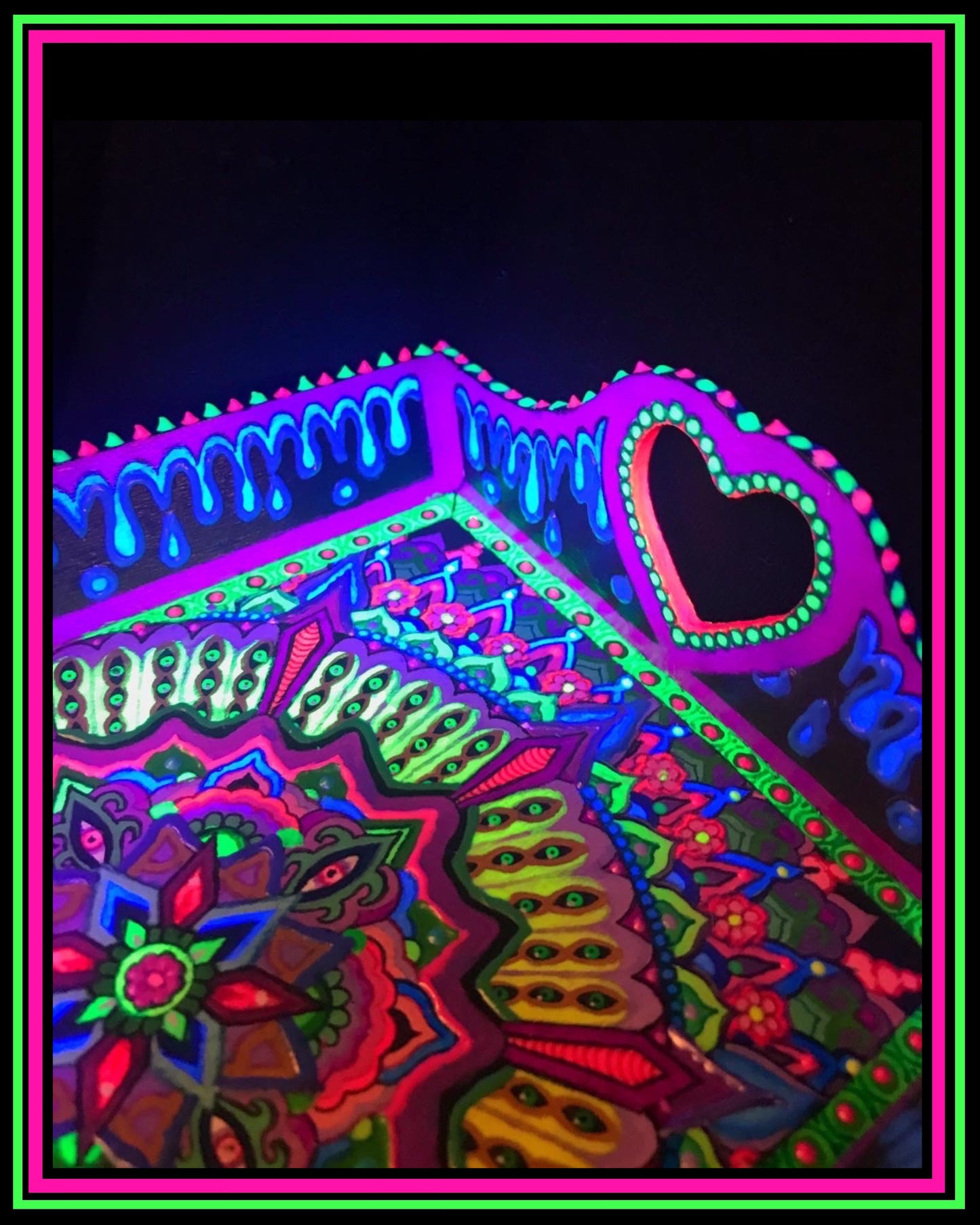 Hand Painted (UV-Reactive) Tray