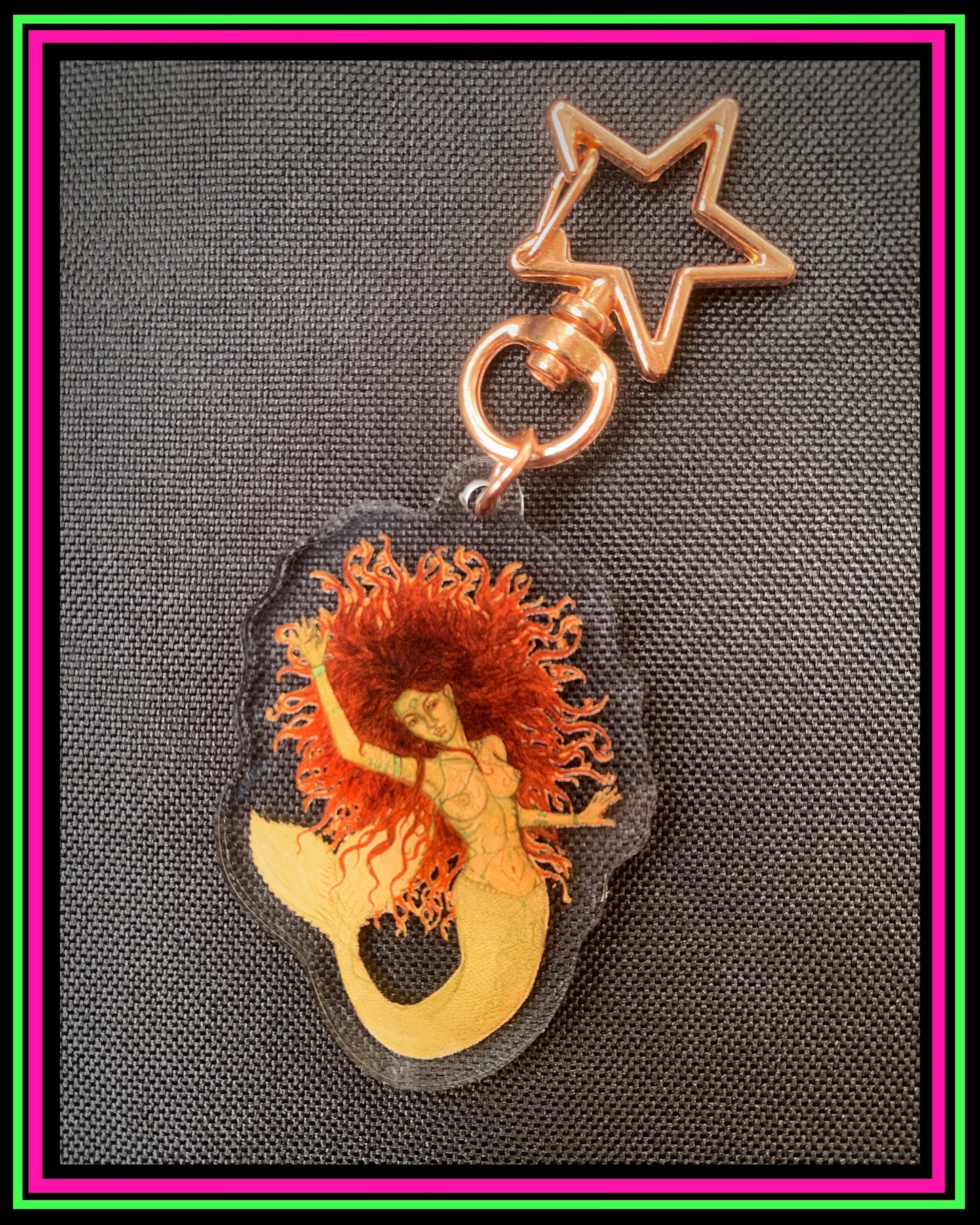 Porte-clés sirène double face