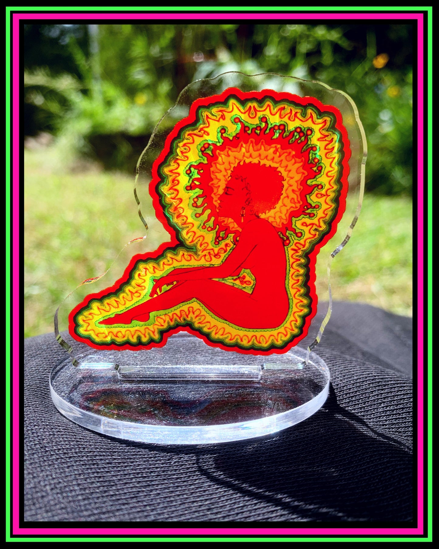 Red Woman Desk Disc