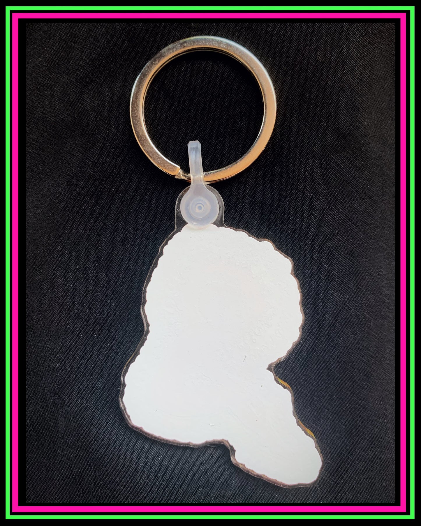 One side "Vibrant 2" Keychain