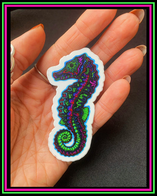 "Mr. Seahorse" vinyl sticker