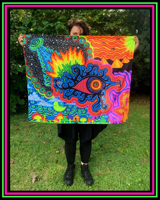 "Eye See You" UV-Reactive Tapestry