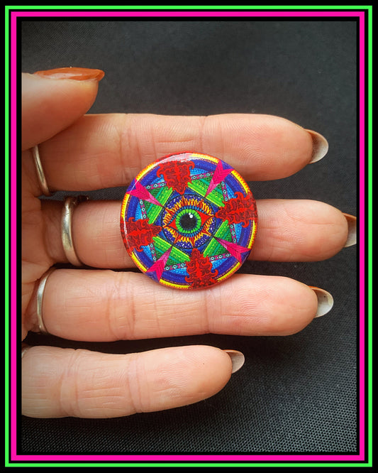 Mandala Pin-On Button