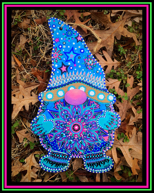Hand Painted Magic Gnome Ornament