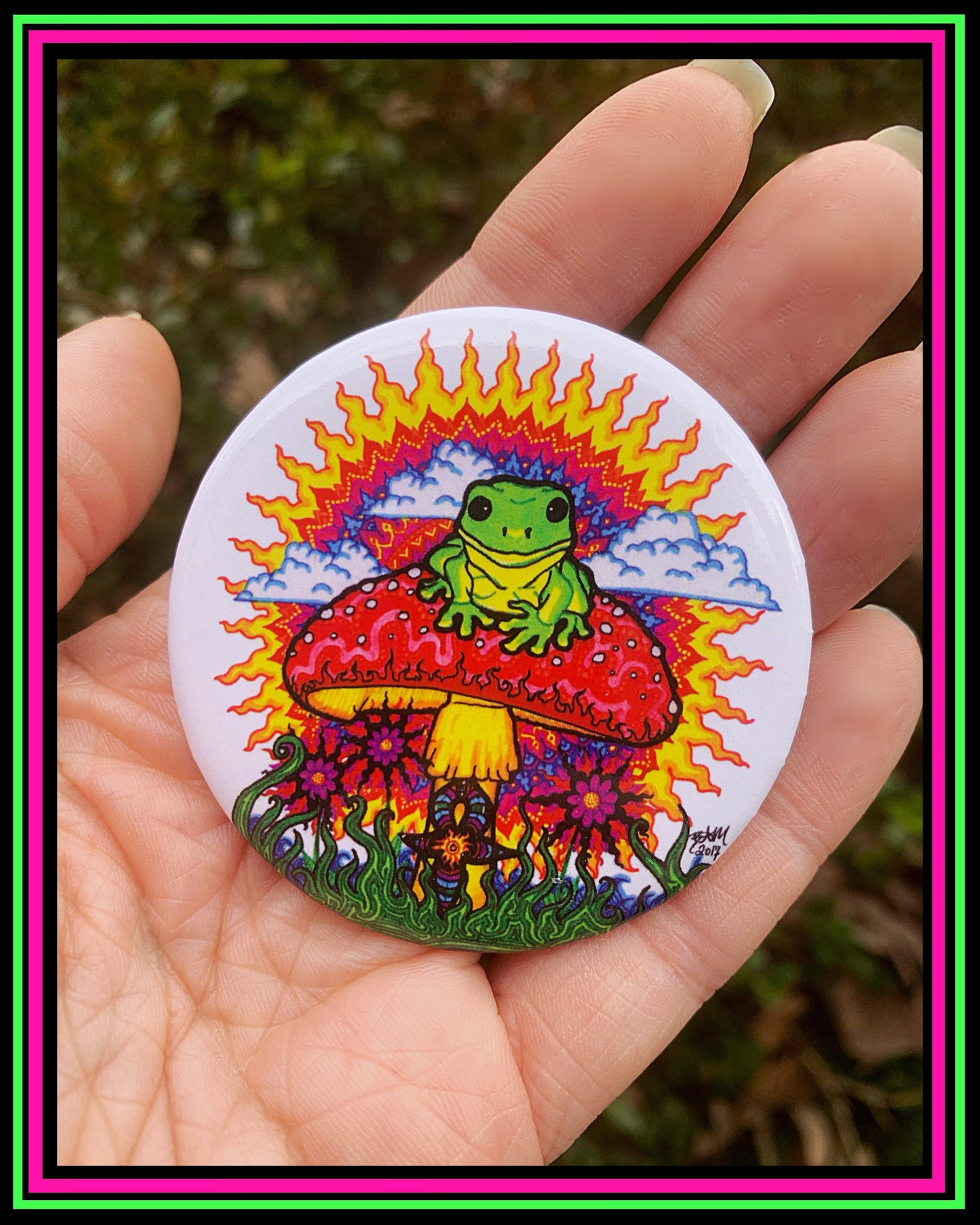 Frog Pin-On Button