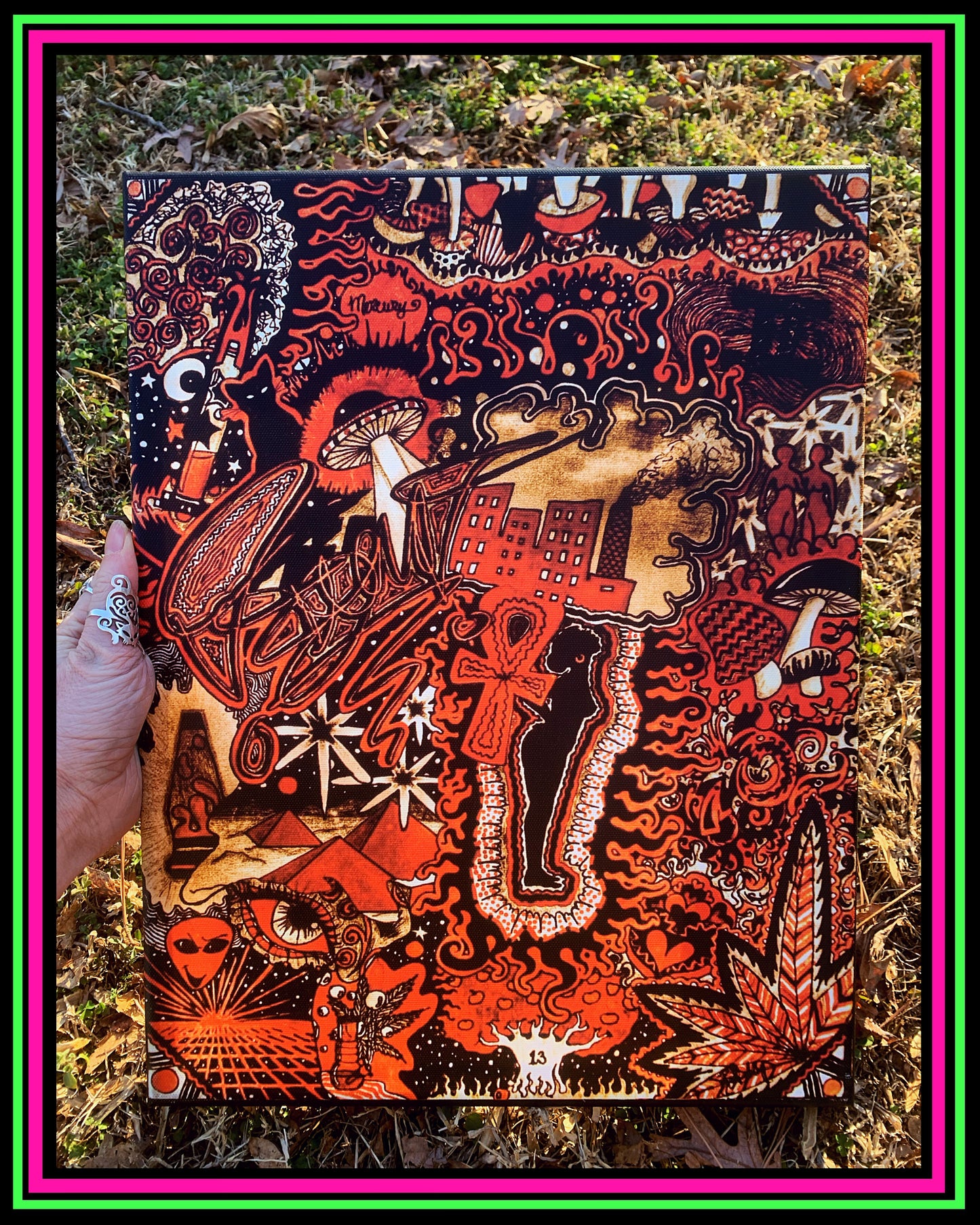 "Red Existence" Canvas Print