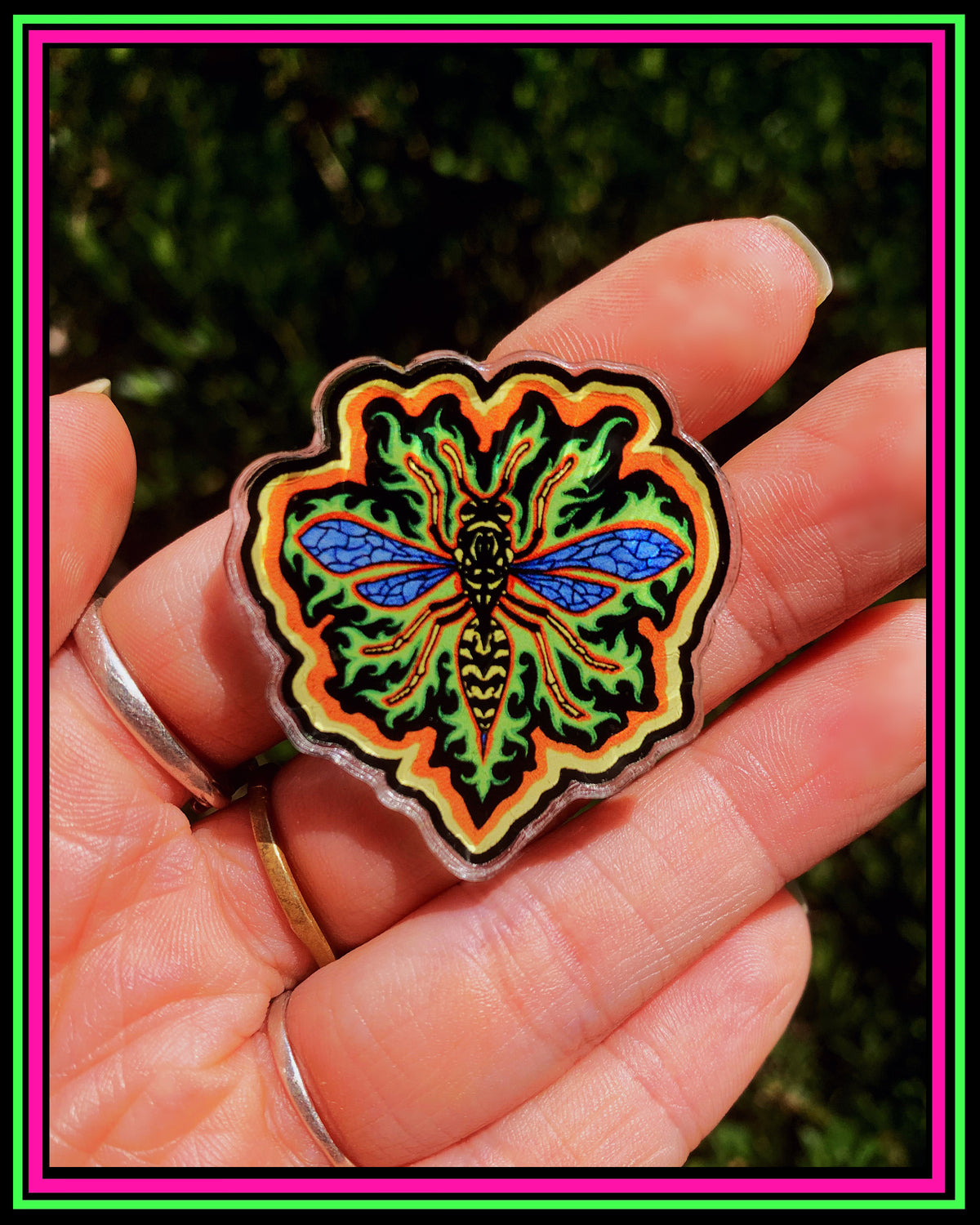 Wasp Acrylic Pin