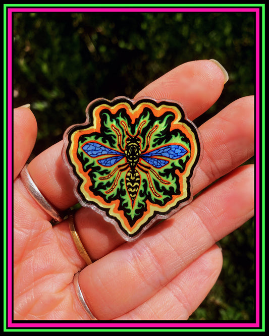 Wasp Acrylic Pin