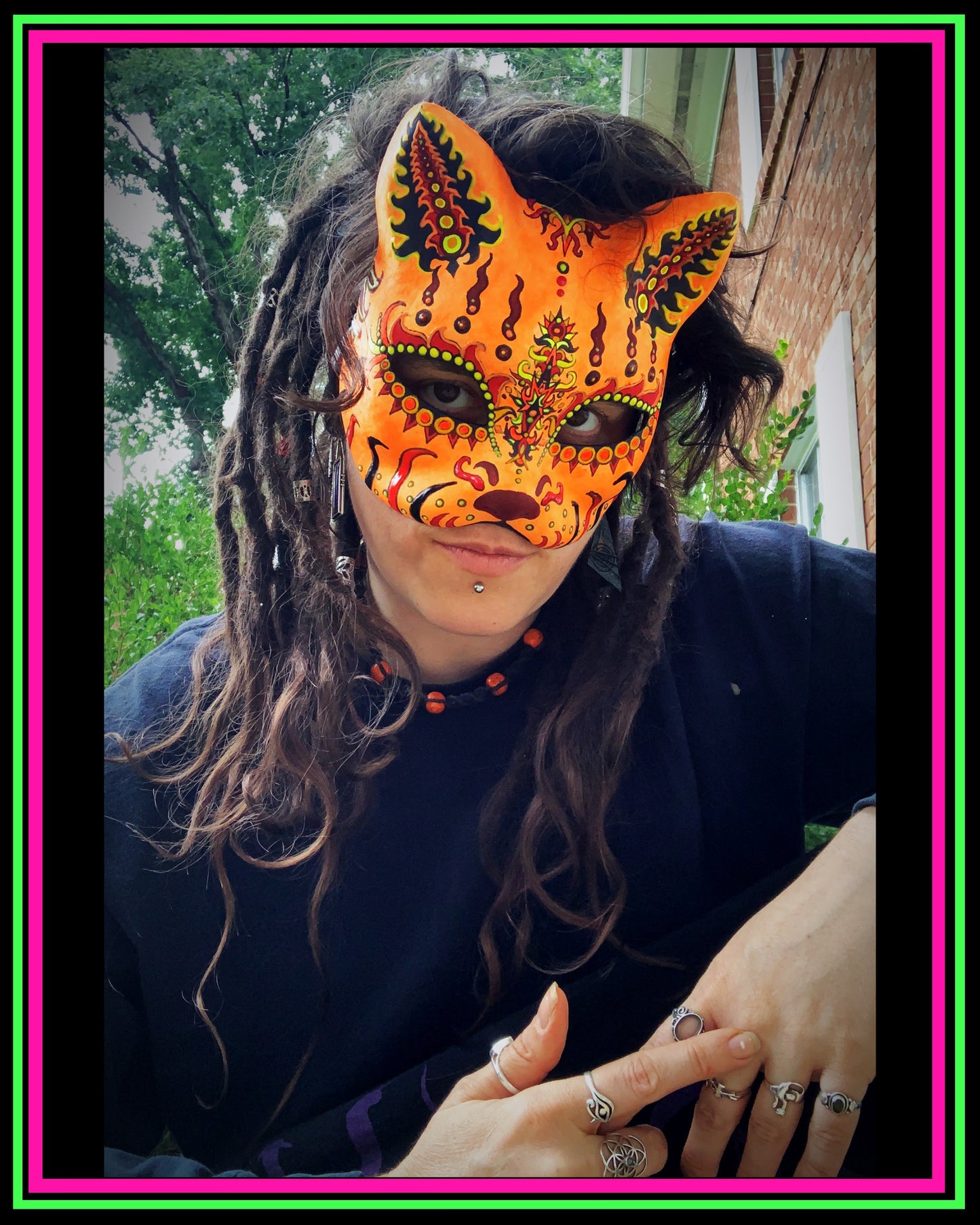 Orange Magic Meow Mask