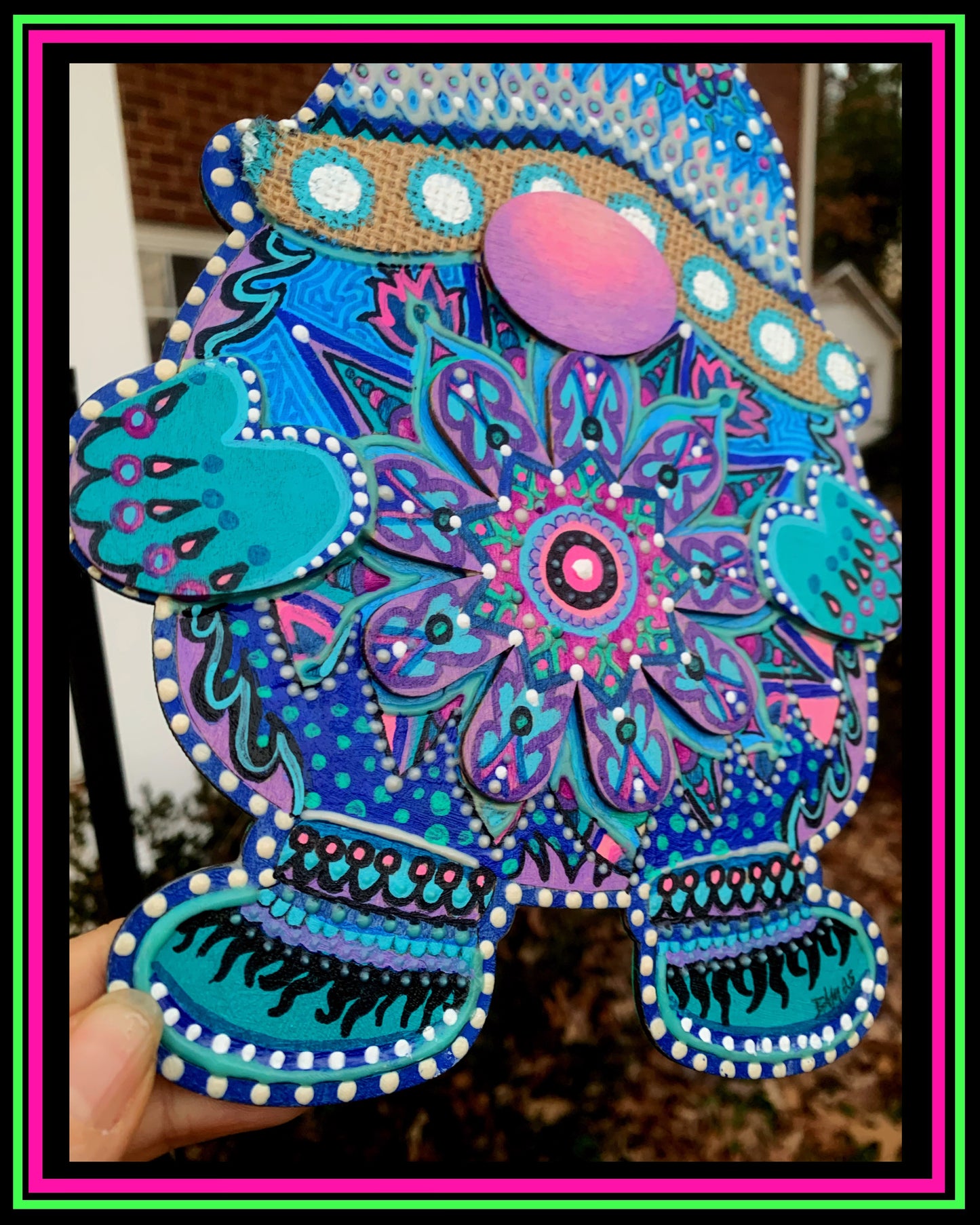 Hand Painted Magic Gnome Ornament