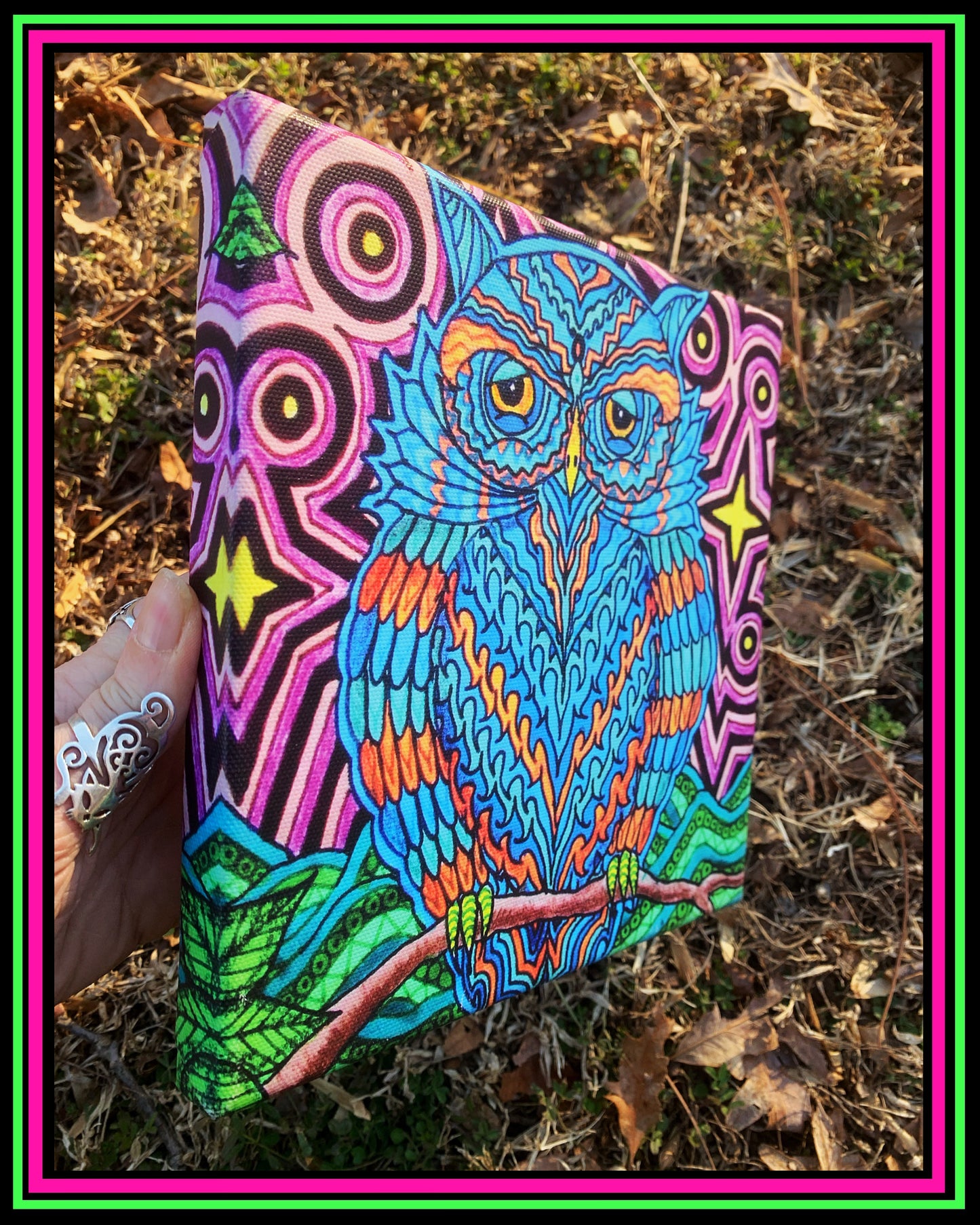 "Mr Owl" Small Canvas Print