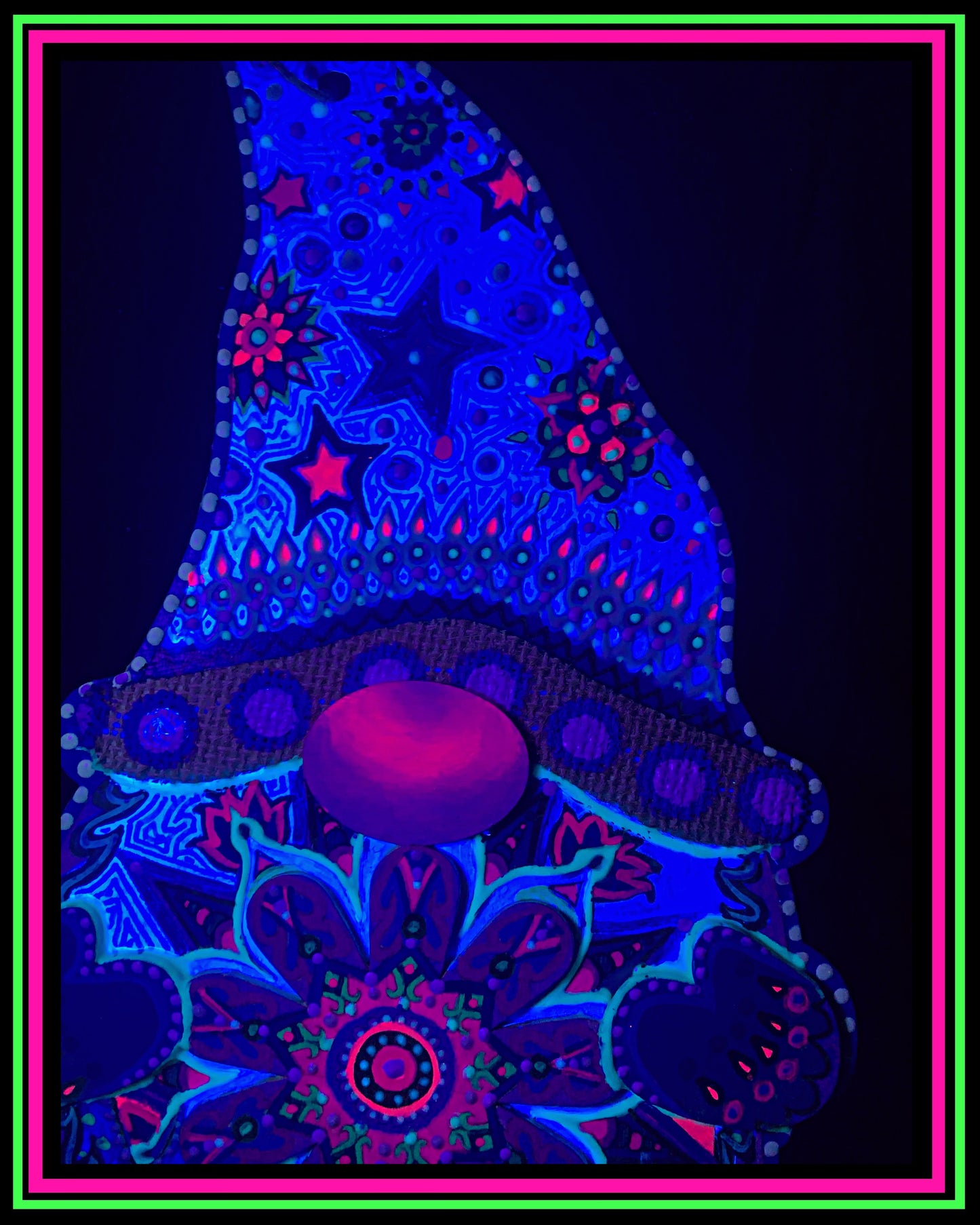 Hand Painted Magic Gnome Ornament