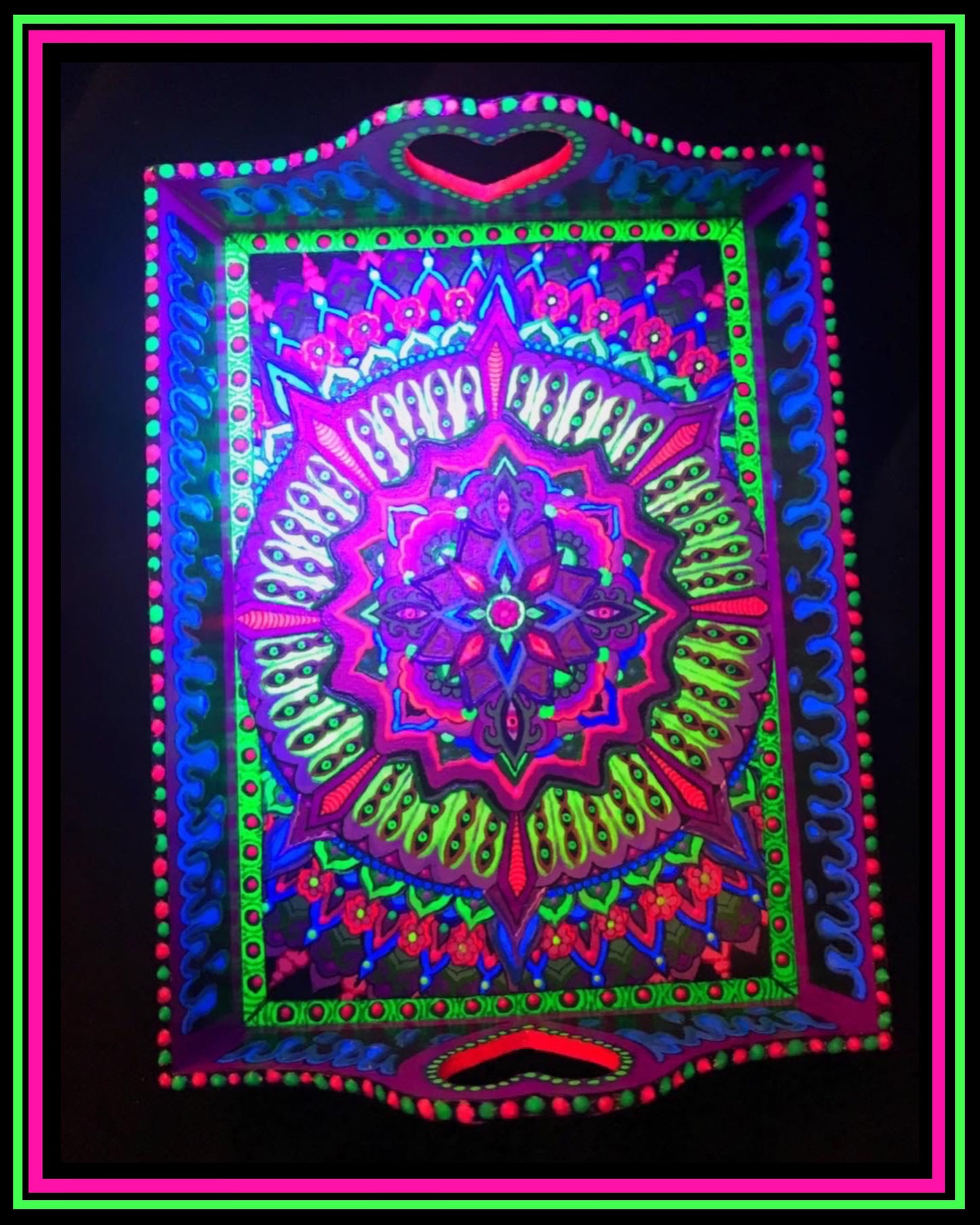 Hand Painted (UV-Reactive) Tray
