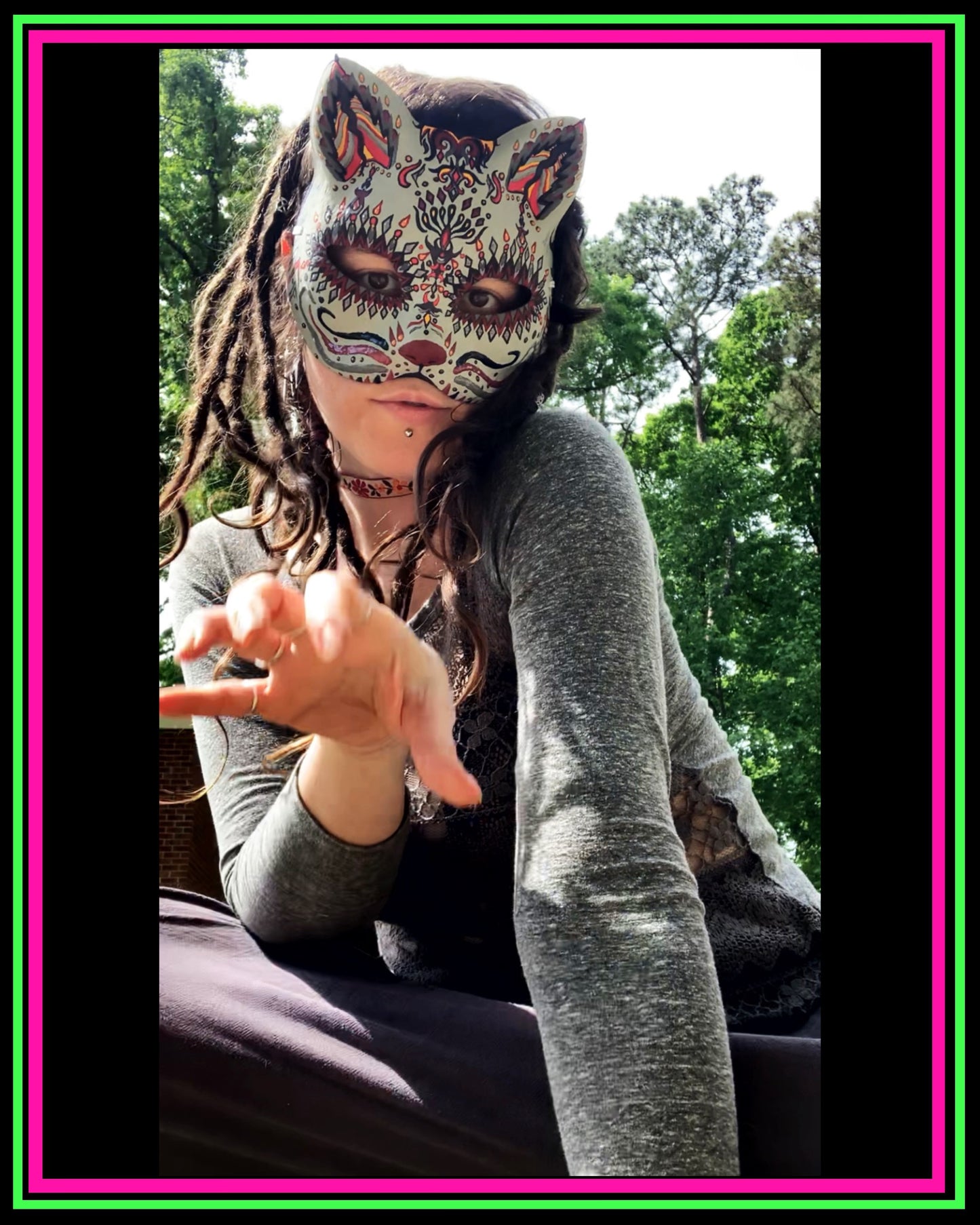 Gray Magic Meow Mask