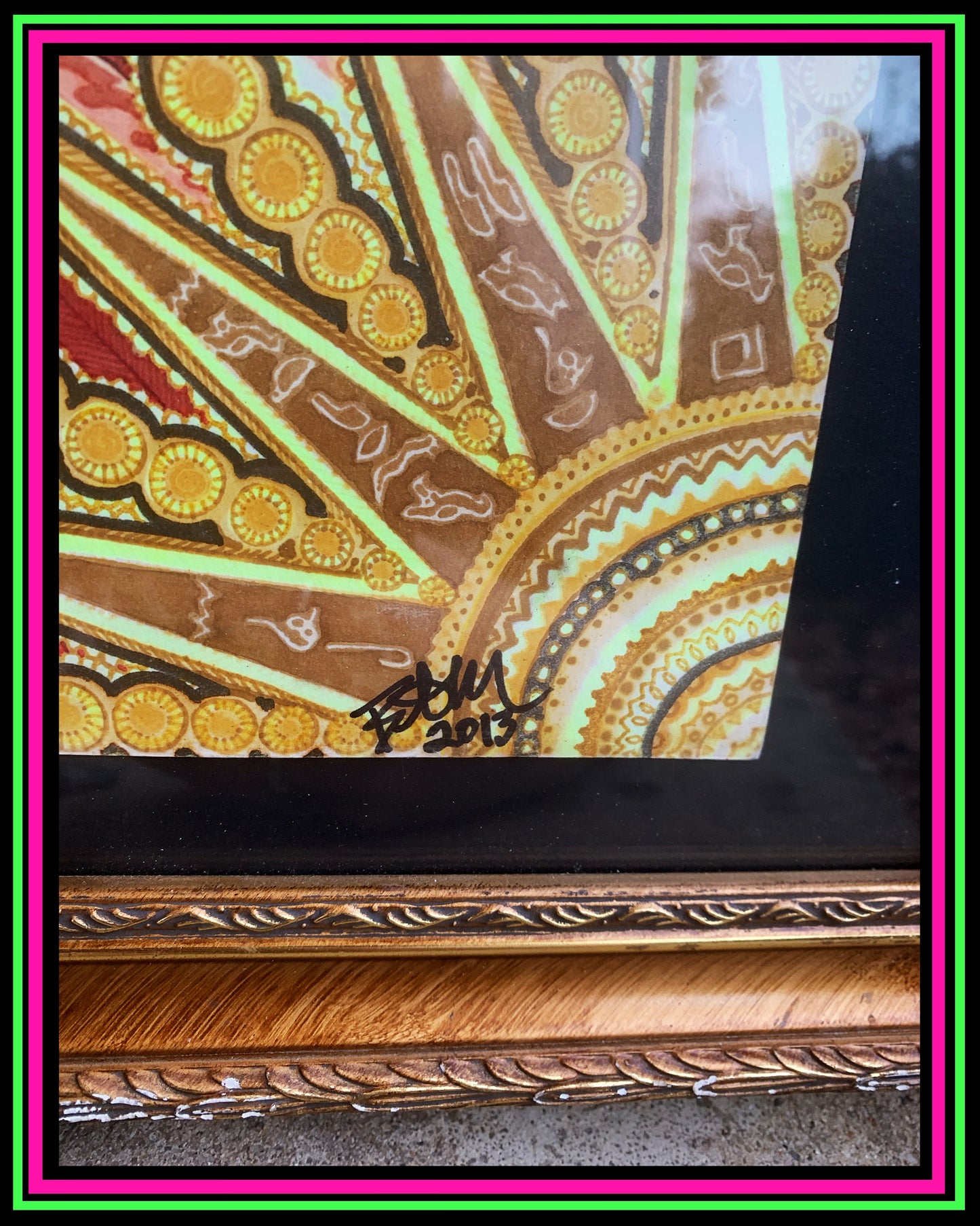 "Hail to my African Sun" Original Drawing