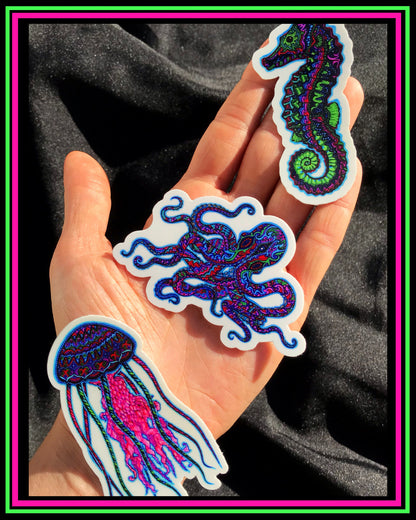 Entire "Sea Creature" vinyl sticker set