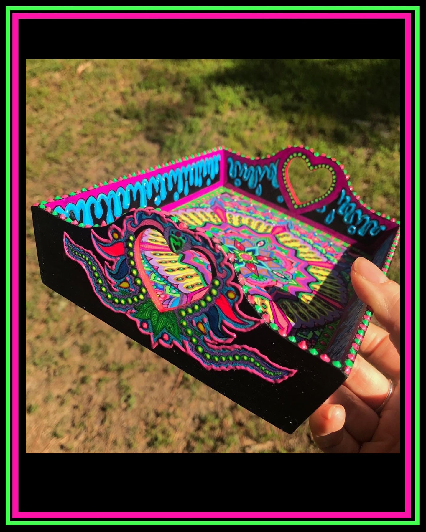 Hand Painted (UV-Reactive) Tray