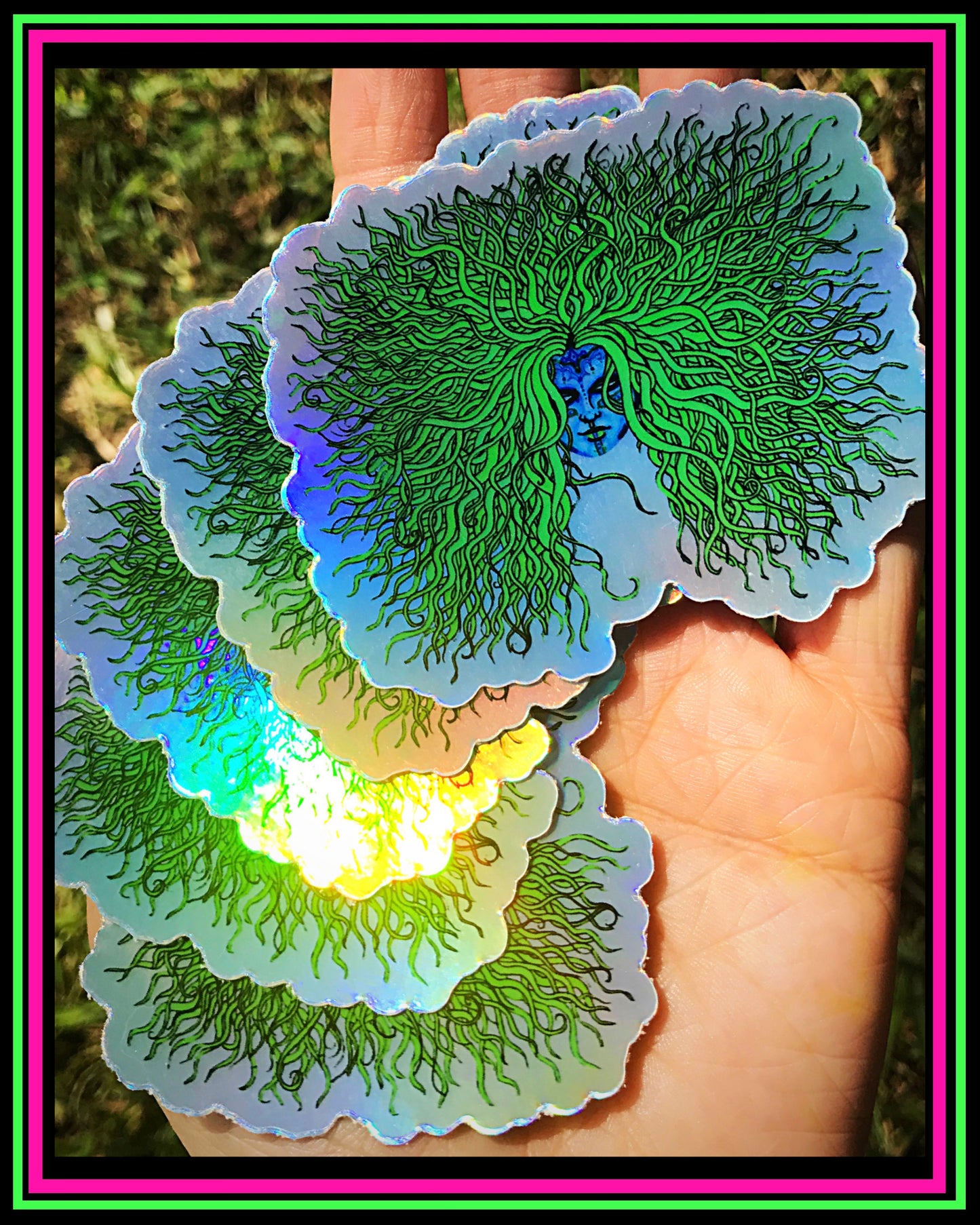 “UyuLala” holographic vinyl sticker