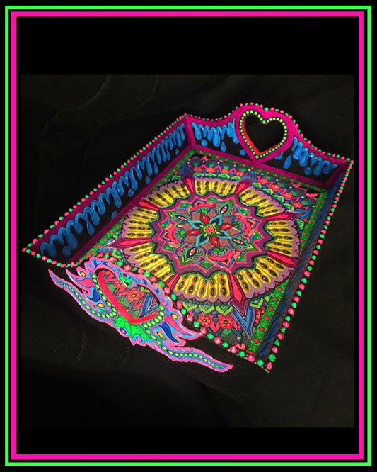 Hand Painted (UV-Reactive) Tray