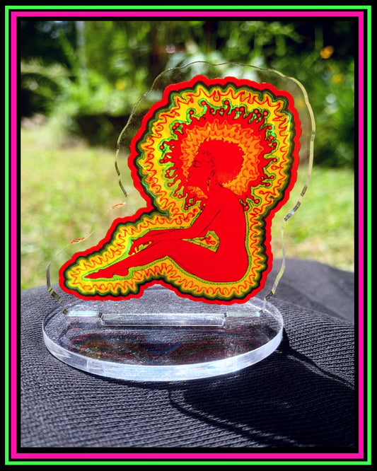 Red Woman Desk Disc
