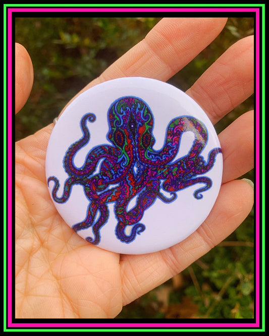 Octopus Pin-On Button