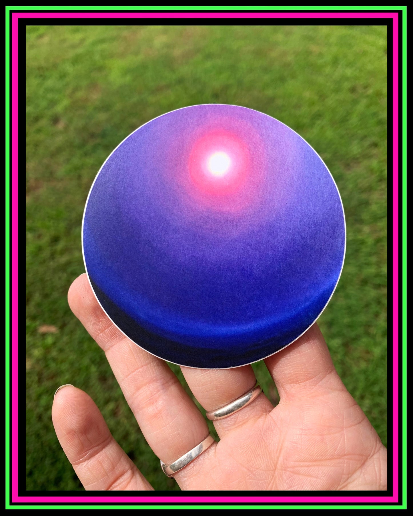 Autocollant vinyle « Il était une fois la lune bleue » 