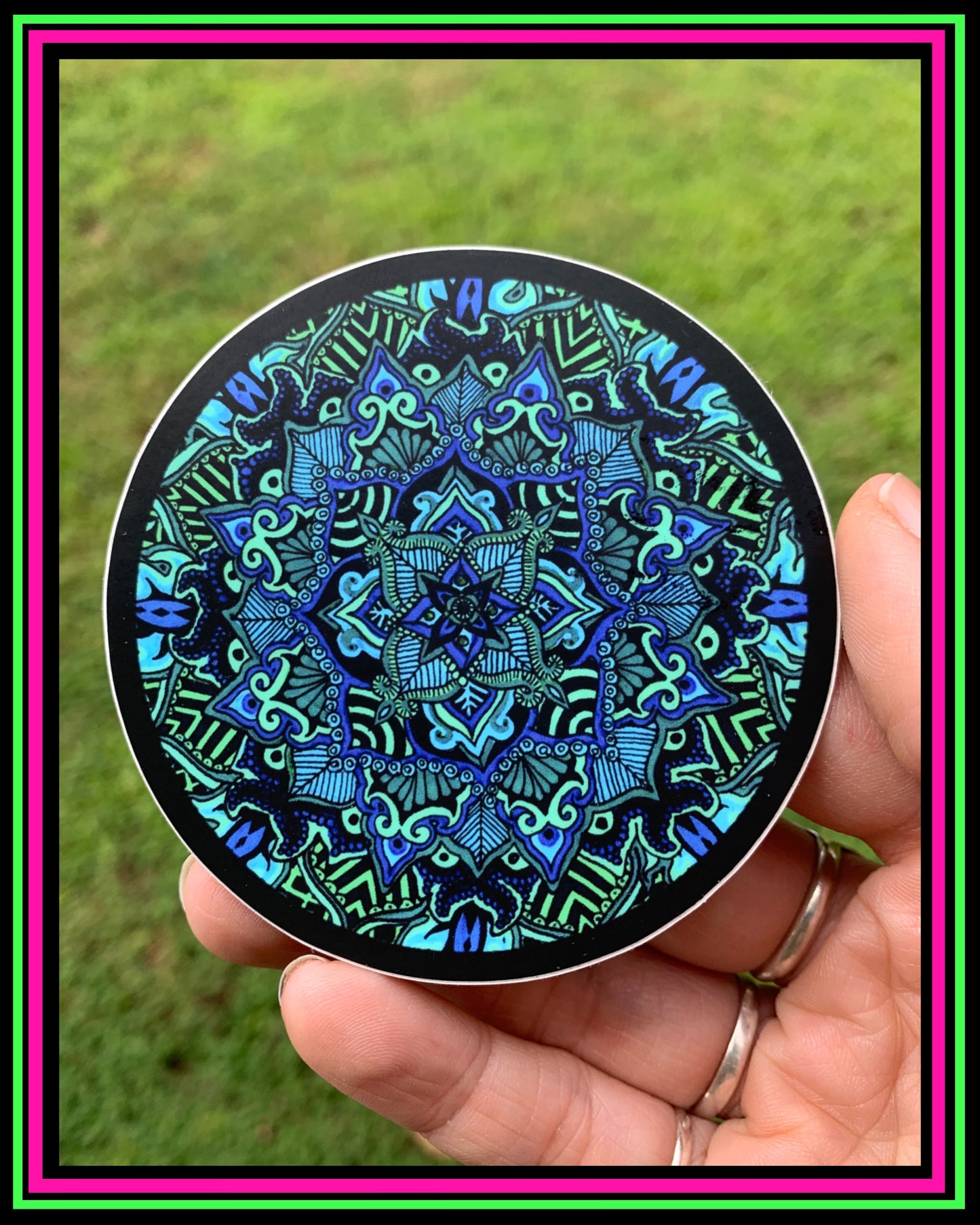 "Psyformation Green Hue" vinyl sticker