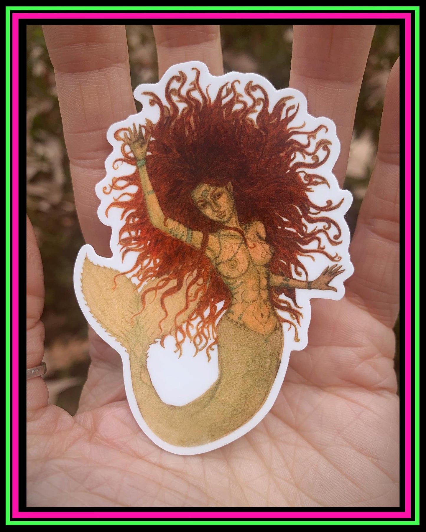 "Green Moss Kingdom" vinyl sticker