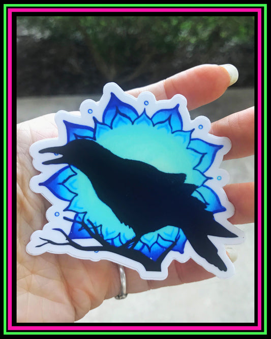 Pegatina de vinilo "Cuervo" 