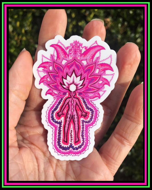 Autocollant en vinyle « Chakra couronne » 