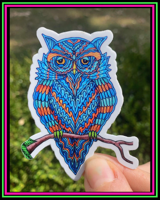 "Mr Owl" vinyl sticker