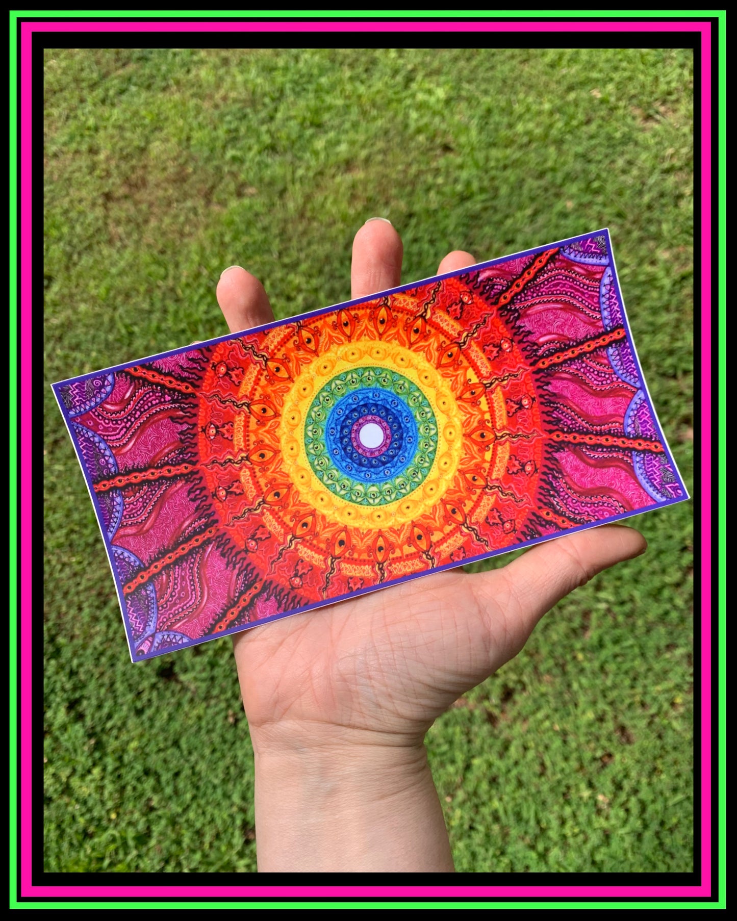 “Eye of the Chakra Storm” vinyl bumper sticker