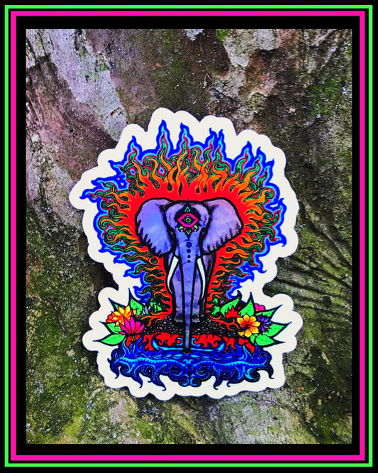 Autocollant vinyle « Éléphant » 